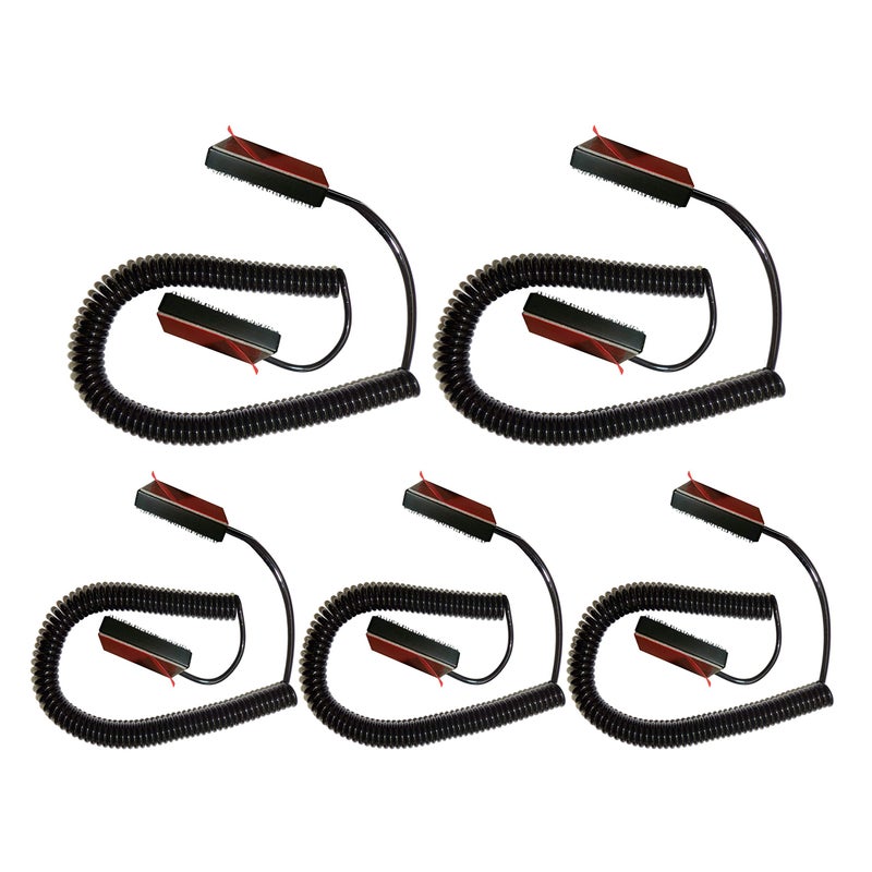 Anderic [5 Pack] Universal Coiled Security Cable Bulk Pricing Available - Remote Control Tether Security Cable Leash with Hook and Loop Fastener Tape and Double-Sided Tape - Anderic - CBL02 - Image 1